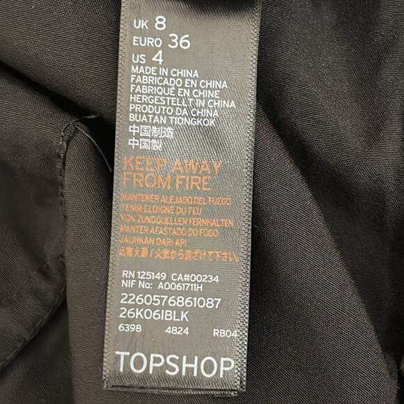 Topshop lace pencil midi skirt. Black blue burgundy. Faux leather waist. Sz 4P - Picture 8 of 12